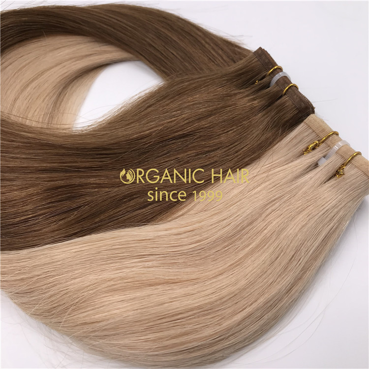 Popular hair extensions human hair flat wefts X228